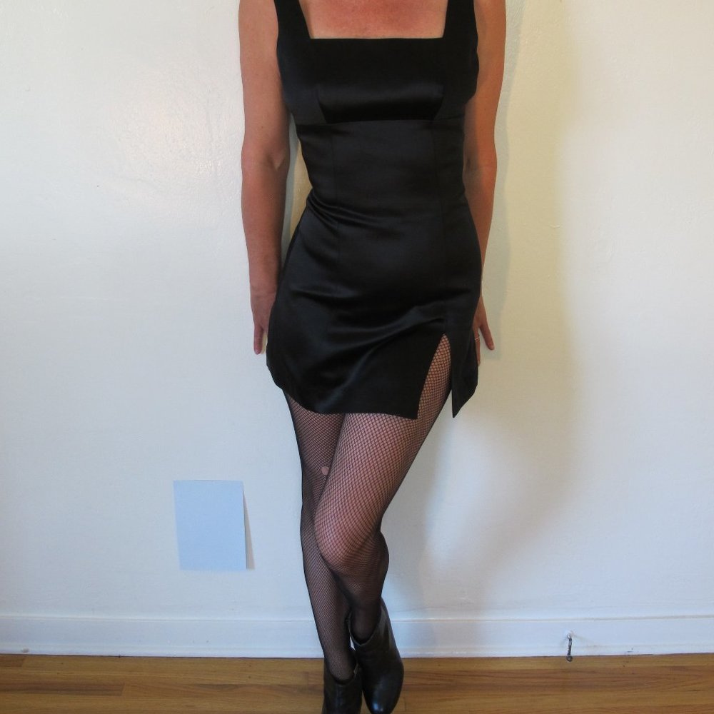 Bebe itty bitty black cocktail dress.